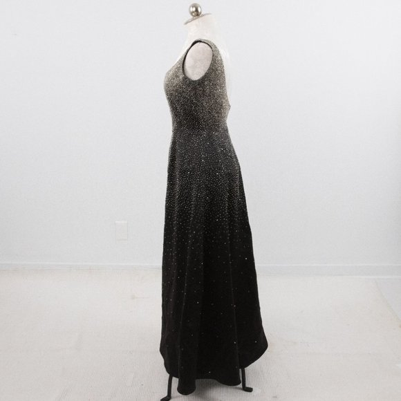 Vintage 50s 60s Formal Gown 6 Medium Hollywood Glam Princess Dress Black - Picture 7 of 9